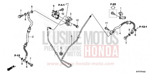 RR. BRAKE HOSE/BRAKE PIPE SH150C de 2012
